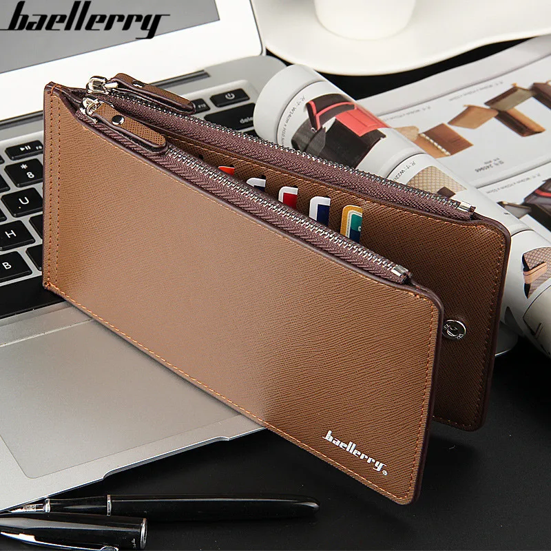 

Classic Men's Multi-card Position Long Wallet Mens Credential Holder Fold Thin Magic Wallet Cash and Card Casual Carteiras Men