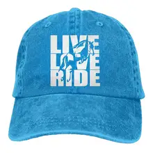 Живая Любовь езды лошадей унисекс бейсболка хлопок деним регулируемый, для спорта на открытом воздухе кепки для мужчин и женщин