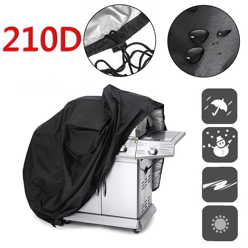 Открытый черный водонепроницаемый барбекю крышка Weber сверхмощный Гриль Крышка