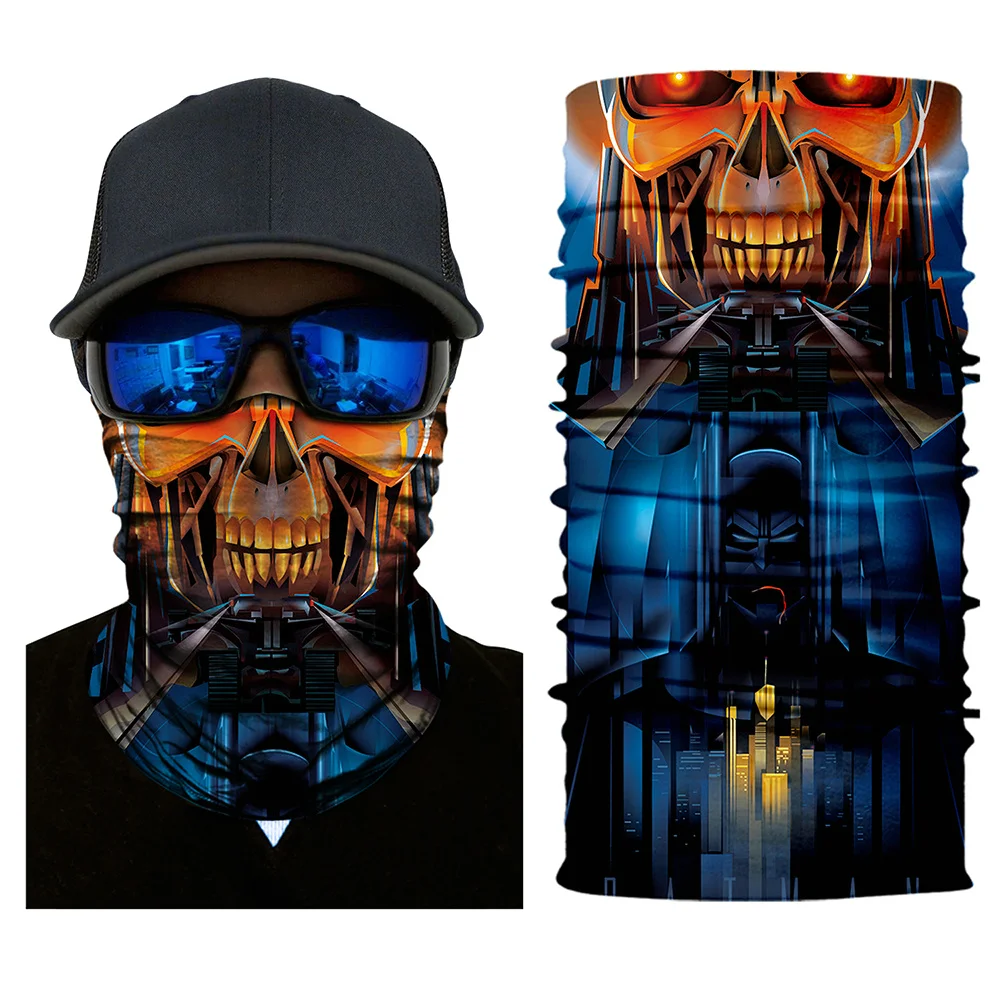 Маска для лица Horror Ghost Durag Masque мотоциклетный головной платок теплая маска с