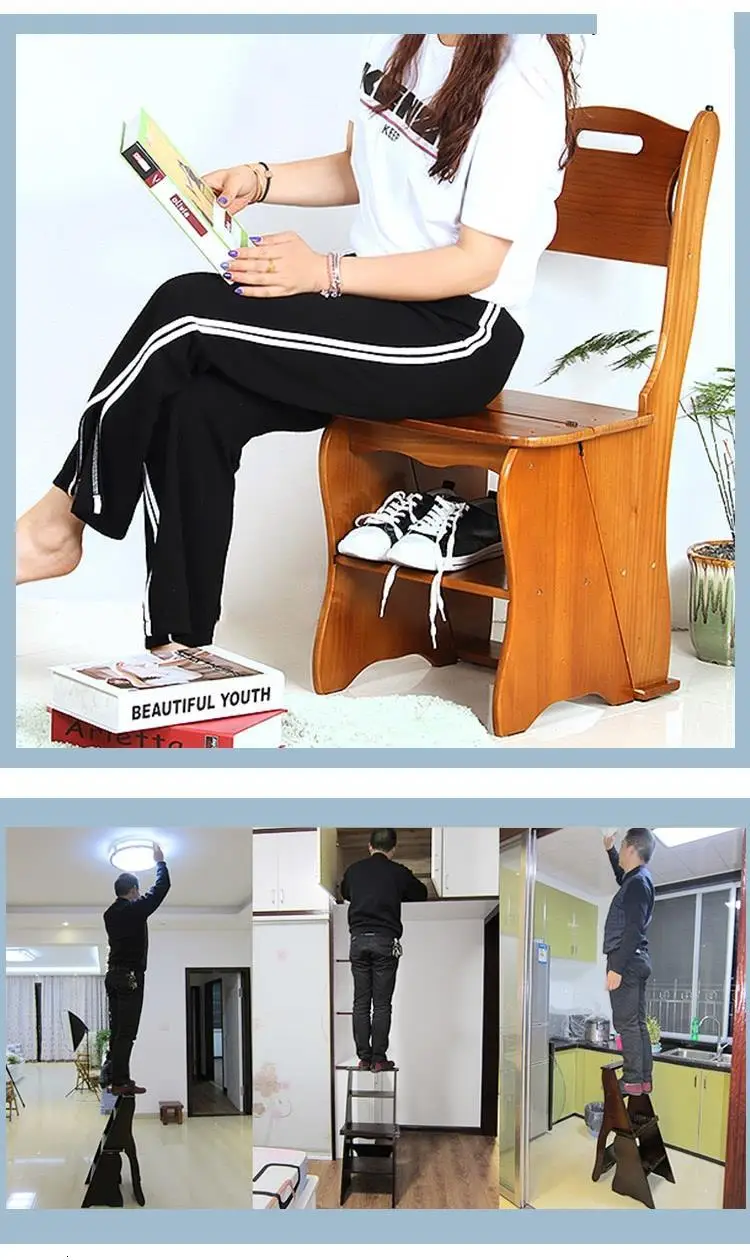 Плиант Tangga Lipat tabrette De Cocina Escalera складной шаг Escalon Plegable дерево Merdiven Escaleta Escabeau Лестница Стул