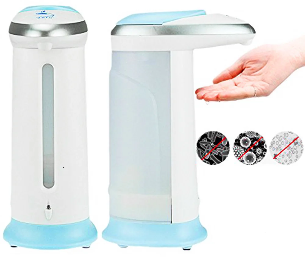 Zhang Ji автоматический дозатор жидкого мыла для ванной, кухни, Бесконтактный 400 мл, АБС-пластик, белый/черный, умный сенсор, дозатор мыла