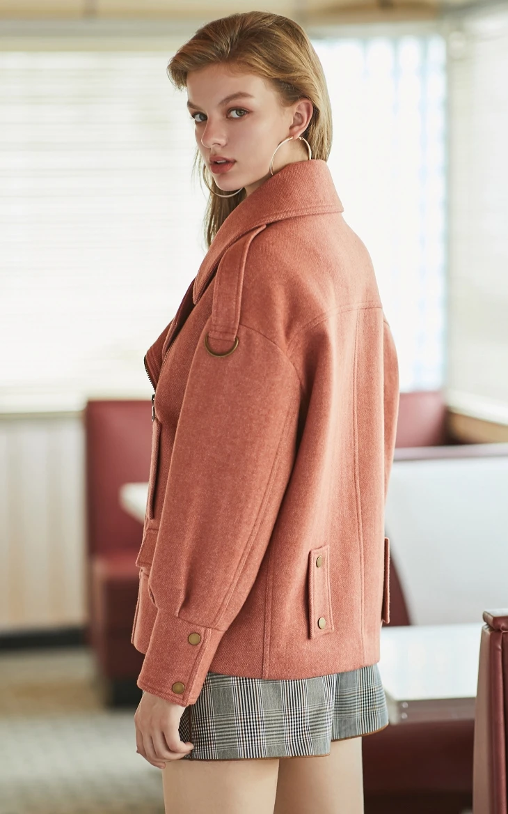 Vero Moda Новая женская куртка на молнии из овечьей шерсти и хлопка | 319409505