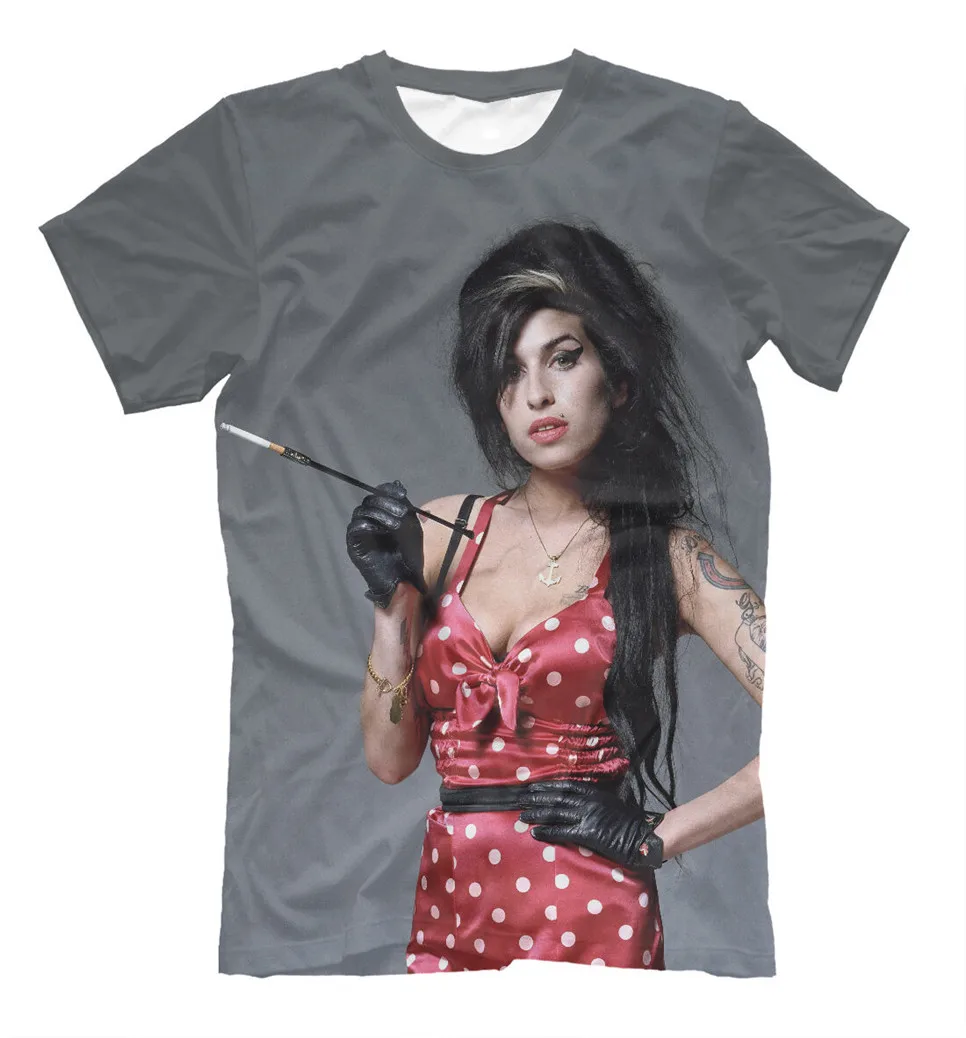 Amy Winehouse Футболка-поп-звезды соул певец тройник Музыка Легенда лучшие