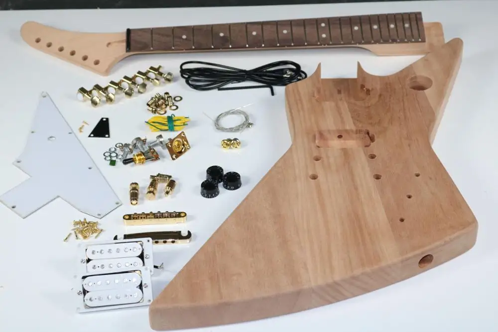 Unfinished Electric Guitar Kits Explorer Type Pickguard Gold Hardware Grover Guitar Aliexpress Unfinished Electric Guitar Kits Explorer Type Pickguard Gold Hardware Grover Guitar Aliexpress
