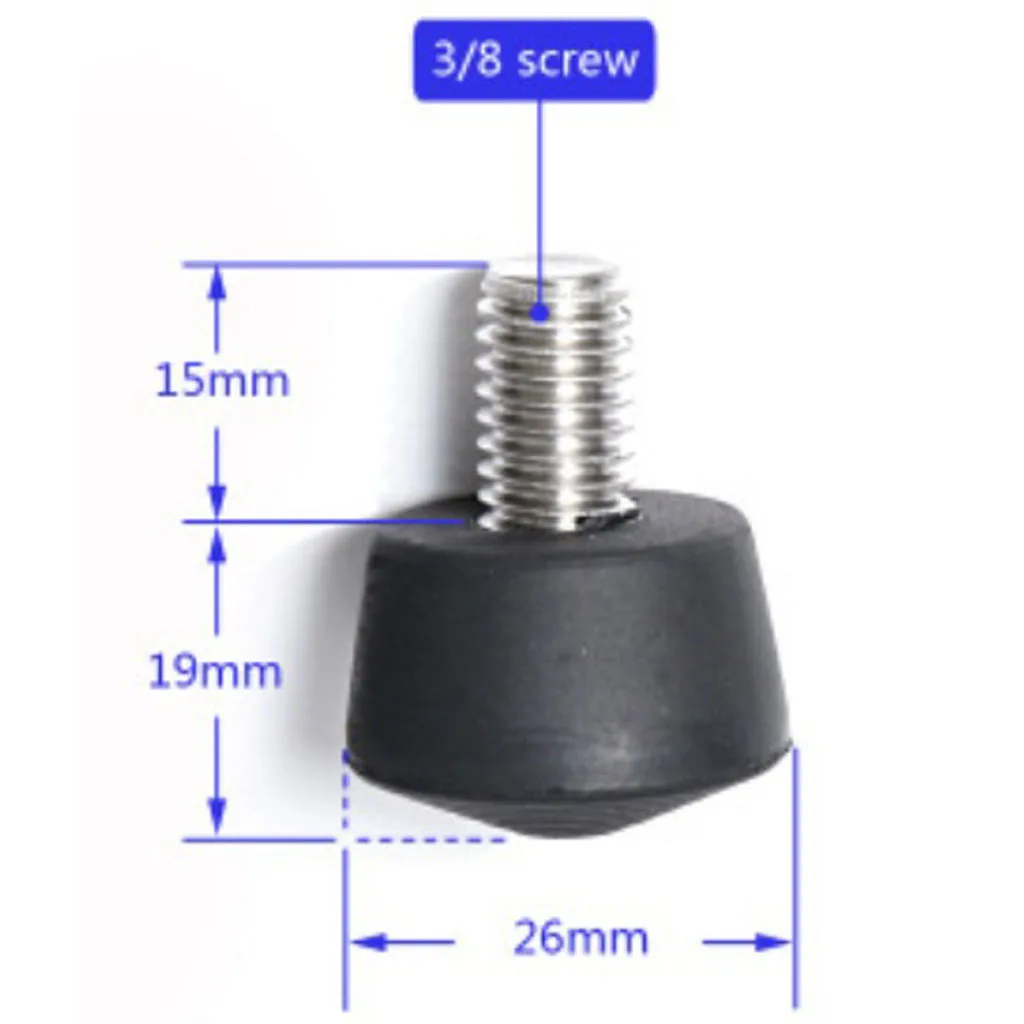 3/8'' Screw Rubber Spike for Tripod Monopod Feet Leg Photo Video Accessory