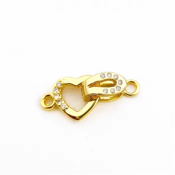 

Copper Clasps 18K Gold plated DIY Pearls Jewelry Fittings Fastener Connector Clasps For DIY Gems Pearls Necklace Bracelet Clasp