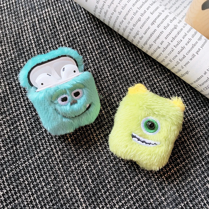 Новый Kawaii плюшевый чехол для наушников с животными AirPods 2 пушистый милый