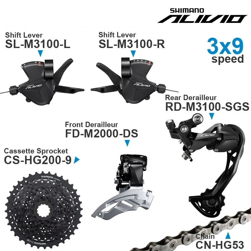 shimano 3x9 front derailleur