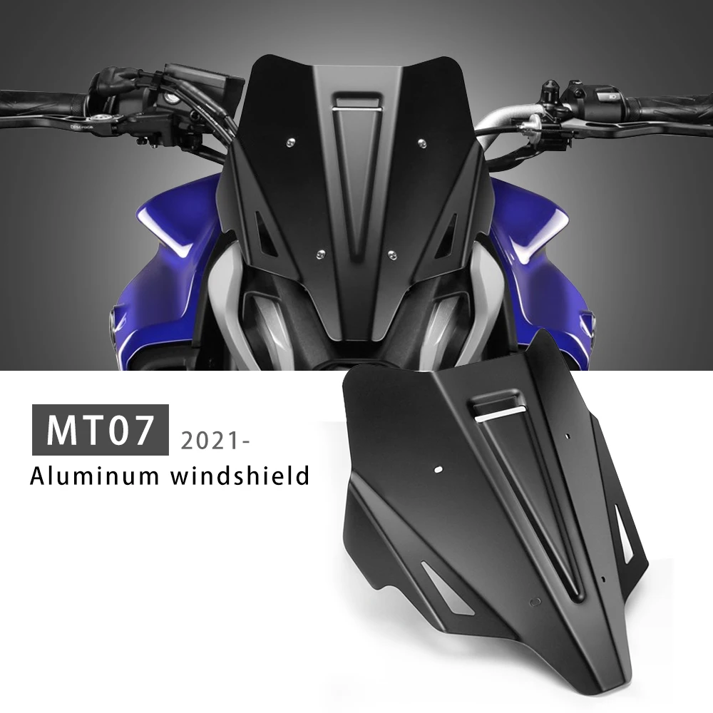 

Fit For YAMAHA MT07 MT-07 MT 07 2021 - Motorcycle Accessories Windshield Windscreen Aluminum Wind Shield Deflectore MT - 07