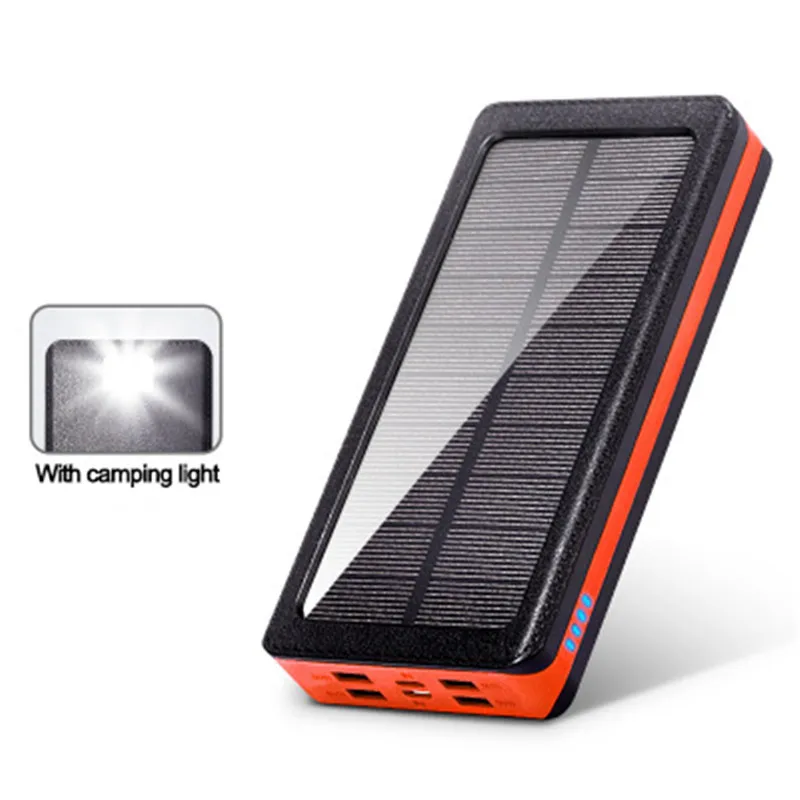 Solar Phone 80000mAh Quick Charge Powerbank External Battery with Flashlight 4 USB Ports Portable for Xiaomi Iphone Samsung power bank charger