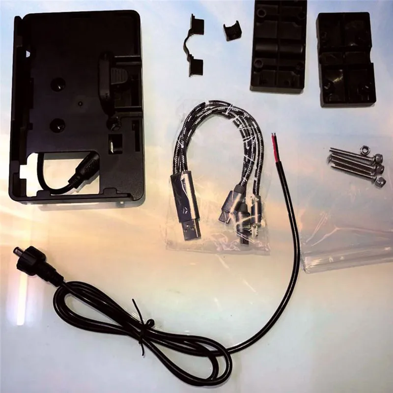 

For BMW R1200GS Mobile Phone Navigation Bracket ADV F700 800GS CRF1000L Africa Twin For Honda Motorcycle USB Charging 12MM Mount