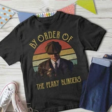 Arthur Shelby по заказу Peaky Blinders черная Хлопковая мужская S-6Xl Футболка с принтом на заказ