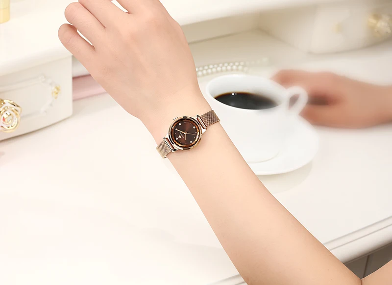 Reloj WWOOR Mujer женские часы Известные Роскошные бренды браслет из нержавеющей стали часы для женщин кварцевые женские часы