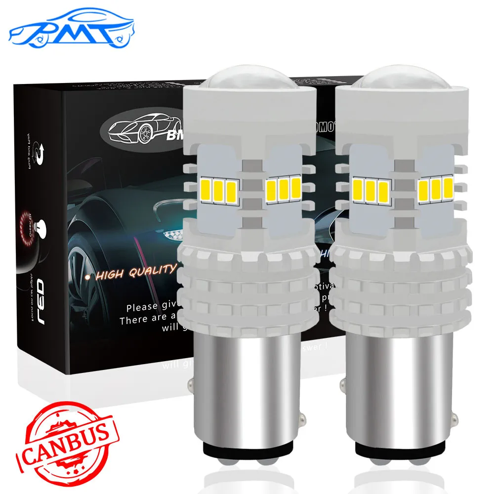 BMT 2Pcs 1157 BAY15D P21/5W P21 5W LED bulbs DRL Daytime running lights Reverse Brake Lamp Canbus Car Lighting 1500Lm | Автомобили и