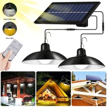 

Split solar Light Chandelier IR remote outdoor solar wall lamp with line sunlight powered emergency Lantern for garden street