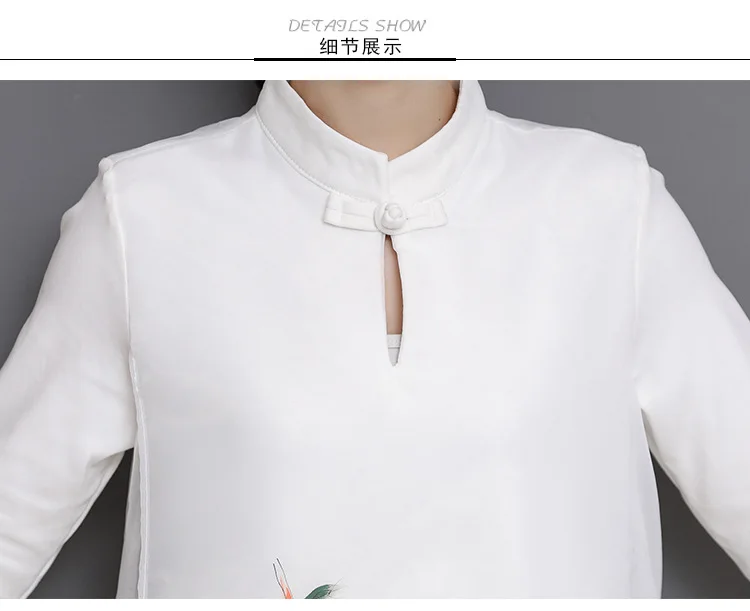 Photo Shoot Spring And Summer Retro National Wind Zen Frog Long Skirts Hand-Painted Knitted Organza Cheongsam Dress