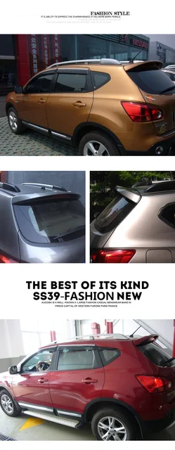 For Nissan Qashqai Spoiler High Quality Abs Material Car Rear Wing