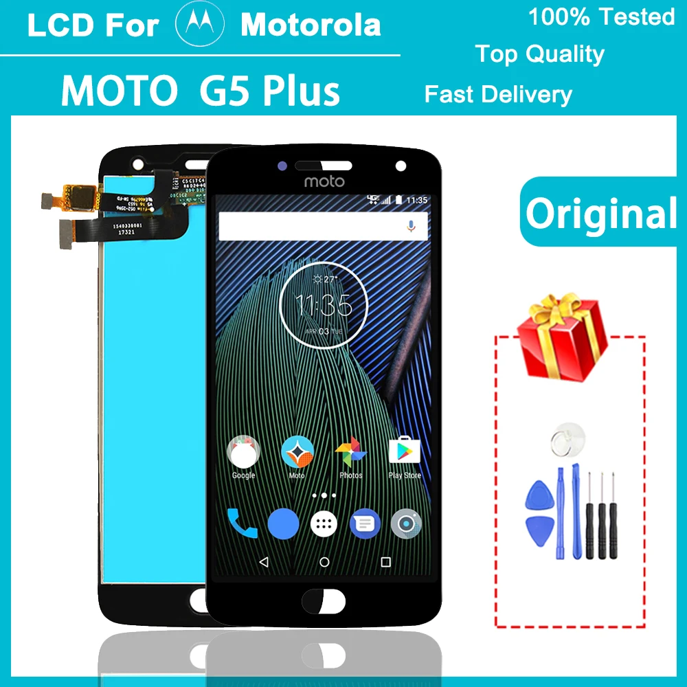 

Original 5.2" Display For Motorola MOTO G5 Plus LCD Touch Screen Digitizer Assembly For MOTO G5Plus XT1686 XT1681 XT1683 Display