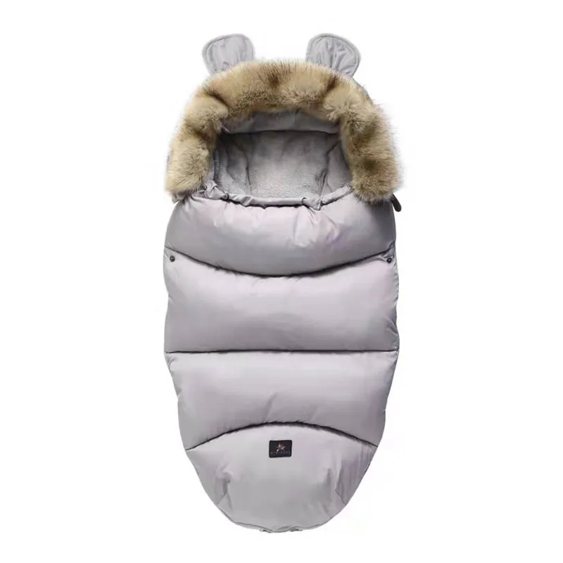 Спальный мешок для малышей от 0 до 24 месяцев, спальный мешок для коляски, весенне-зимние теплые спальные мешки, халат для младенцев, плотные теплые конверты+ подарок - Цвет: 4