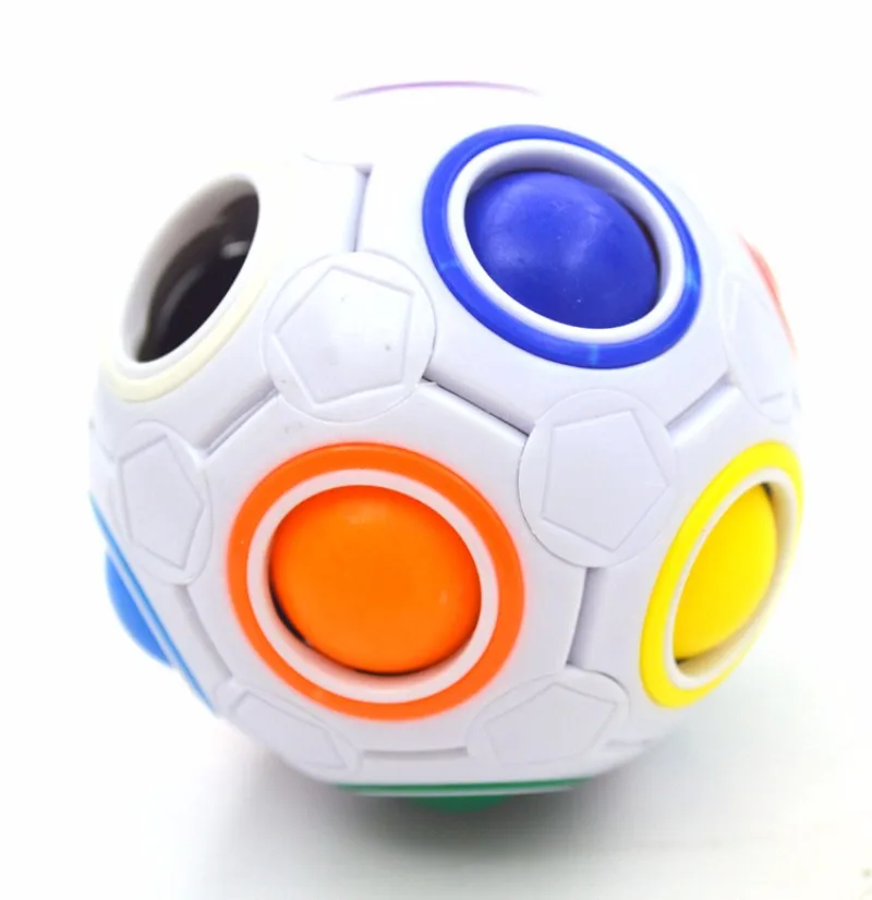 

Creative Magic Rainbow Cube Ball Antistress Football Puzzle Montessori Kids Toys for Children Stress Reliever Toy