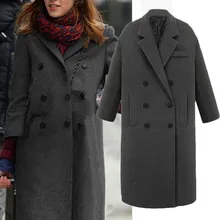 Abrigos casaco feminino, шерстяное пальто для женщин, зимнее шерстяное пальто с лацканами, Женский Тренч, удлиненный верхний жакет, верхняя одежда, manteau femme
