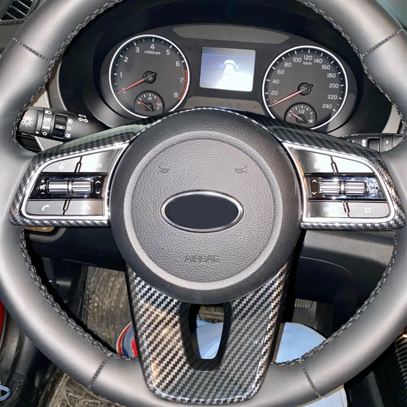 Car steering wheel button Sticker Decoration Cover Trim for KIA Ceed Forte K3 Seltos XCeed Sonet ProCeed car moulding decoration car styling stickers car engine start button sticker car button repair stickers