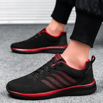 

2020 Spring Mens Shoes Lightweight Casual Shoes Men Lace Up Comfortable Breathable Walking Sneakers Men Tenis Feminino Zapatos