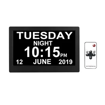 

Amazon hot extra large impaired vision Digital dementia clock 10 inch with day date week display 5 Alarm option