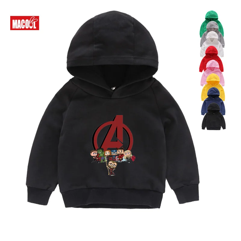 Толстовка с символикой Человека-паука для мальчиков с супергероями Marvel, свитшоты, топ с человеком-пауком, детские модные вечерние футболки с длинными рукавами и Бэтменом, серые толстовки с капюшоном