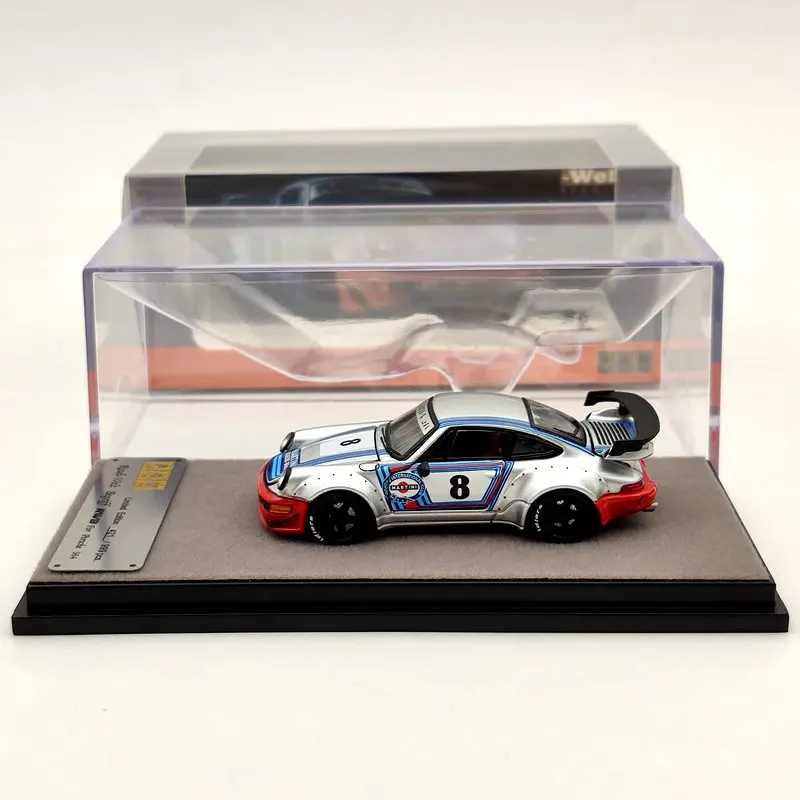

PGM 1:64 For P~sche 964 RWB Martini Rauh Welt Begriff #8 Regular Version Models Car Auto Toys