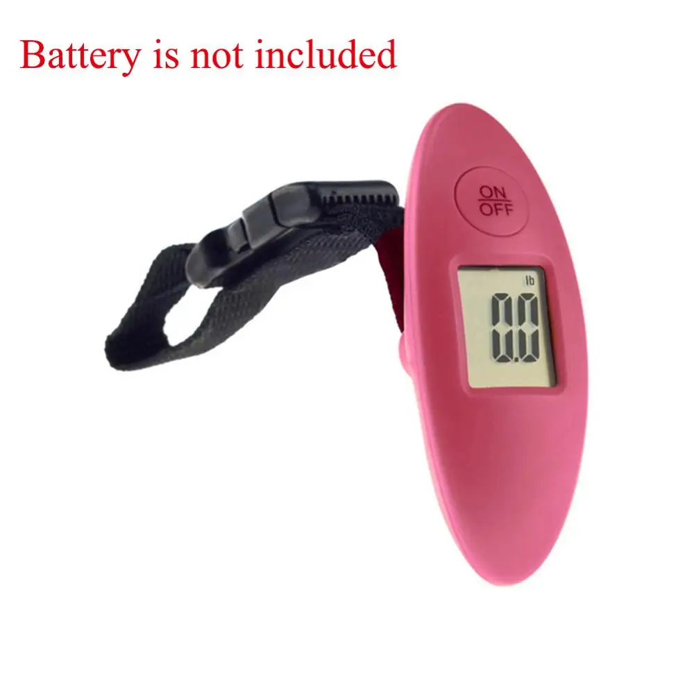 Rose Red Mini 40kg/100g LCD Digital Electronic Luggage Scale Portable Suitcase Scale Handled Travel Bag Weighting Fish Hook Hanging Scale - Цвет: Rose Red