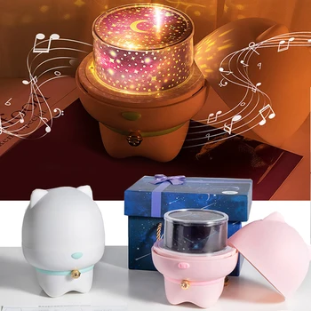 

Starry Sky Projector LED Night Light Moon Lamp Star Lights Projection Bluetooth Speaker Music Romantic Gift Bedroom Decoration