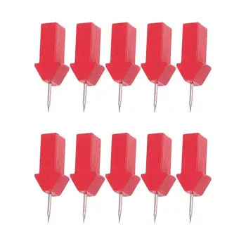 

25Pcs Creative Simple Pushpin Bedside Durable Drawing Board Wood Tables Decorative Thumbtack Cork Pin Broches Nails (Red)