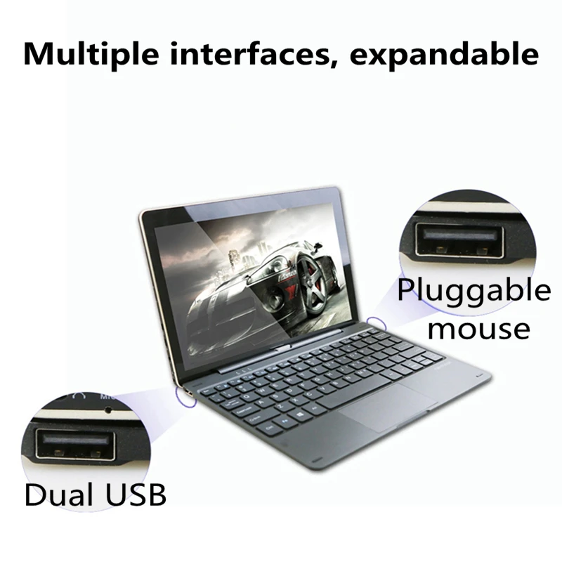 2в1 Windows 10 планшет 10,1 дюймов Windows планшет Trail-T3 Z735 четырехъядерный 1280*800 экран 2 Гб и 32 ГБ Micro USB Windows планшетный ПК