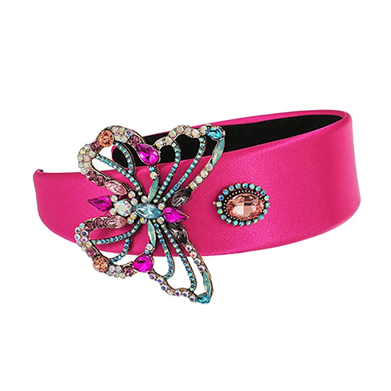 

ZHINI New Exaggeration Punk Wide Side Headbands for Women Boho Personality Butterfly Cutout Hair Band Handmade Hair Accessories