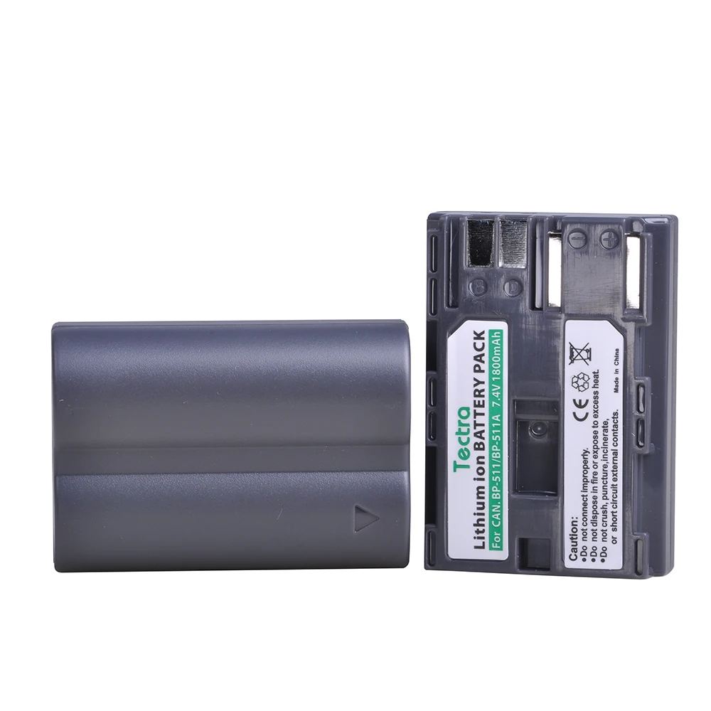 Tectra 1800Mah Bp-511 Bp-511A Bp 511A Per Bp511 Batterie Per Foto/Videocamera Per Canon Eos 40D 300D 5D 20D 30D 50D 40D 30D 20D 5D Mv300I