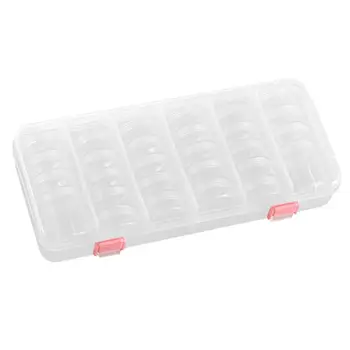 

Nail Art Tool Box Jewelry Box Earring Storage with 30 Bottles (Transparent)