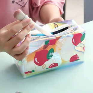 Japan Double Layer Storage Cosmetic Bag Waterproof Nylon Multi-functional Manufacturers Direct Selling Foreign Trade Candy-Color