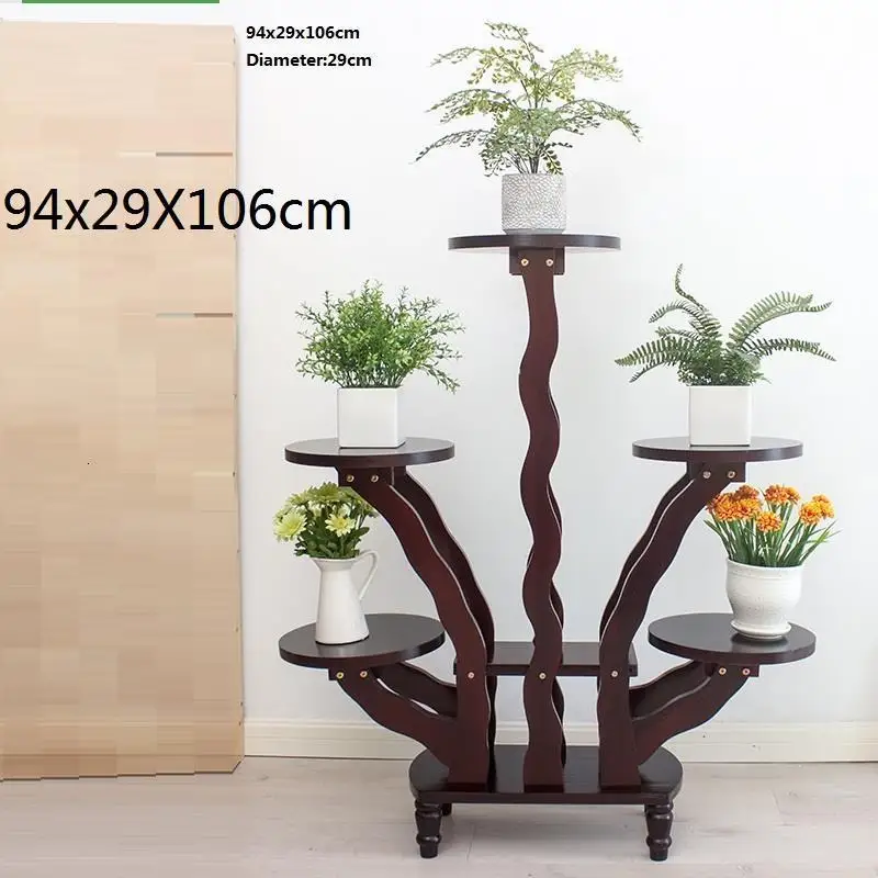Version B Para Macetas дерево Estanteria Escalera Etagere Pour Plante гостиная Stojak Na Kwiaty балкон цветок Dekoration завод полка - Color: Version B