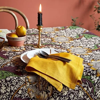

Yellow green blue red tea towels linen cloth napkin 1pc christmas napkins 45x45cm