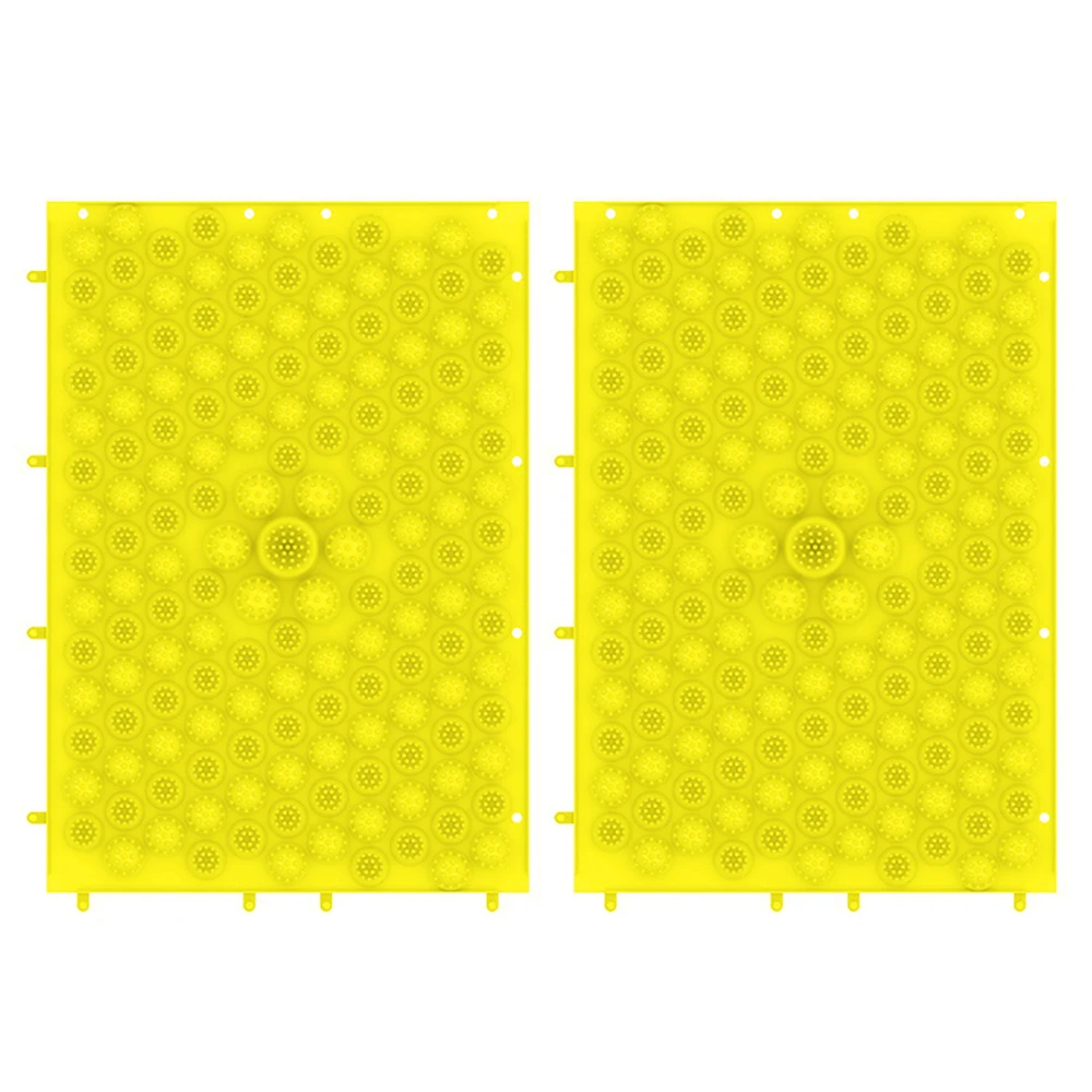 Yellow 2PCS Acupressure Mats Exercise Mats Health Care Acupuncture Circulation Reflexology - Цвет: Yellow