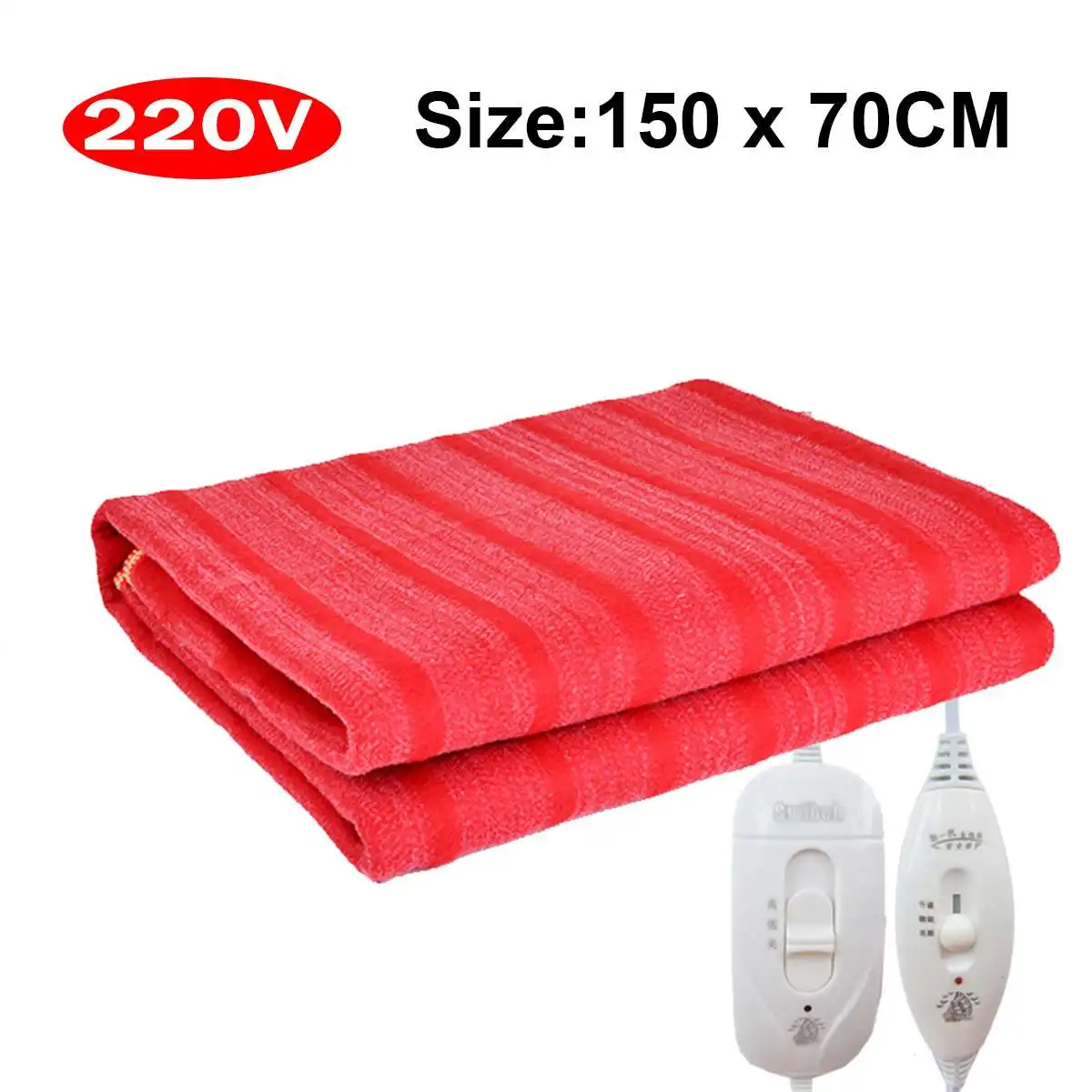 150x70cm 110V/220V Electric Blanket Heater Single Body Warmer Heated Blanket Thermostat Electric Heating Blanket for Winter