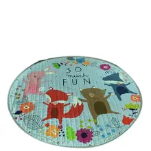 Тканевый ковер круглой формы 13 стилей прочный Мягкий Нескользящий милый Принт для чистки ковров, для дома детский коврик для ползания для современного дома