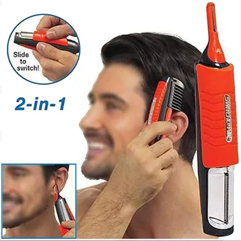 

2-in-1 Electric Nose Hair Trimmer, Multifunctional Men's Epilator, No Battery Orange