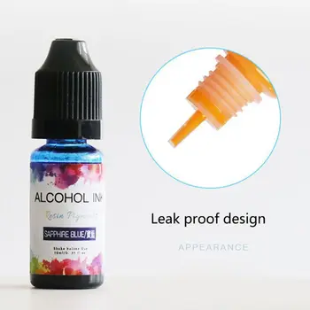 

14 Colors 10ML Art Ink Alcohol Resin Pigment Kit Liquid Resin Colorant Dye Ink Diffusion UV Epoxy Resin Jewelry Making