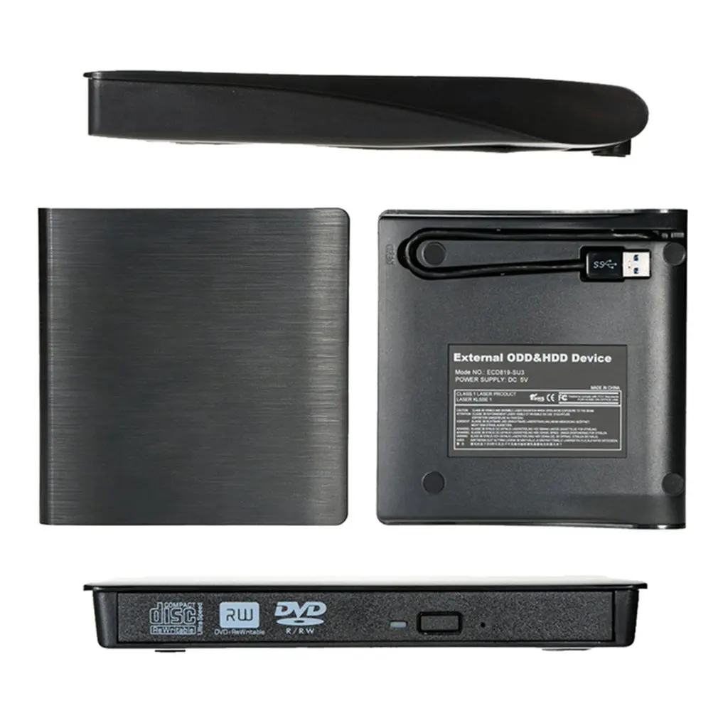 9.5Mm Dvd / Cd-Rom Rw Dvd Drive Case Usb 3.0 Sata Case Portable Dvd Case For Macbook Pc Laptop Universal Dvd drive housing