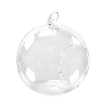 

Hanging Glass Flower Vase Bottle Hydroponic Terrarium Container Decor - 15cm