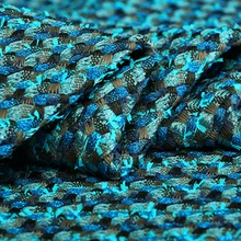 140 см шириной 620 г/м вес синий твидовый вязаный шерстяной, полиэстеровый и акриловый материал для осенне-зимнего пальто куртка DE1161