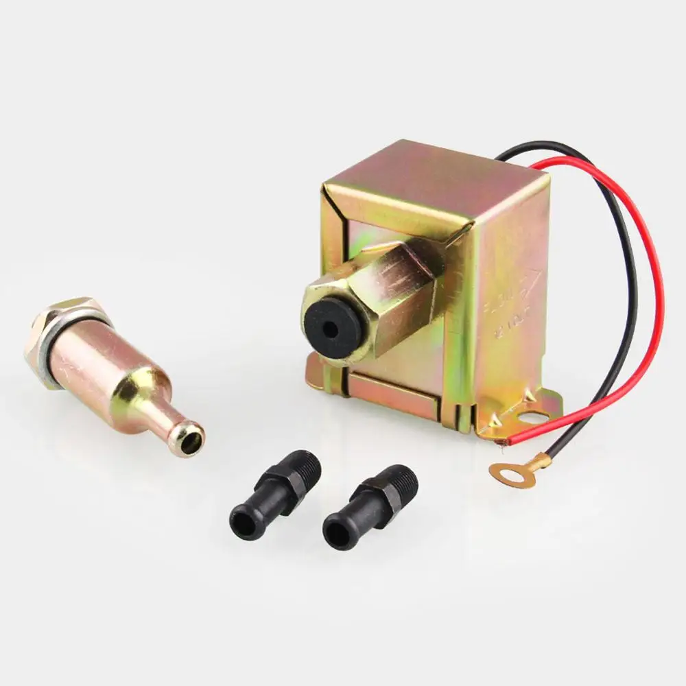 Universal 12V Electronic fuel pump Iron+ Copper good electrical conductivity 0.03MPA 3-6PSI Low Pressure Gas Diesel pump